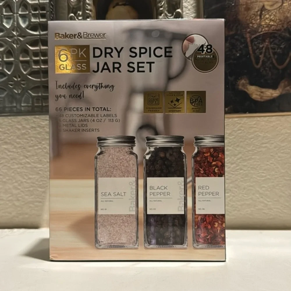Baker & Brewer Dry Spice Jar Set New‎ In Box